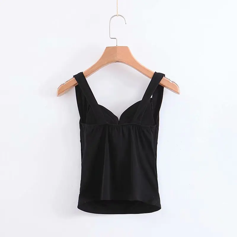 Women Fashion Sexy Summer Solid Color Vest Knitting Top Ladies Sleeveless Blouse Casual Tank Tops Clothing | Женская