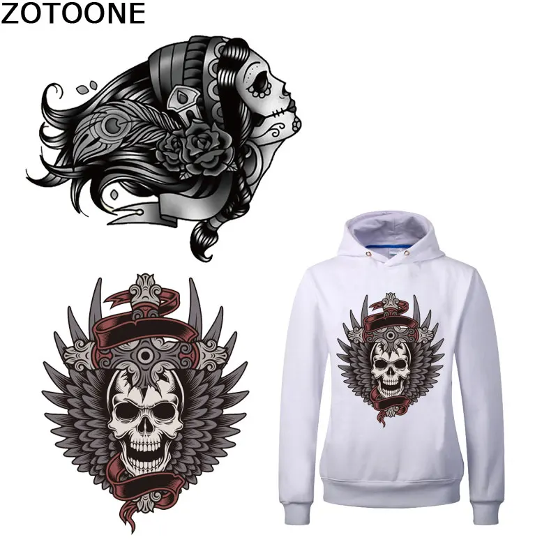 ZOTOONE Stripes for Clothes Punk Skull Iron on Transfer Patches Applique Clothes Printed Diy Patch Application Thermo Stickers C
ZOTOONE Stripes for Clothes Punk Skull Iron on Transfer Patches Applique Clothes Printed Diy Patch Application Thermo Stickers C