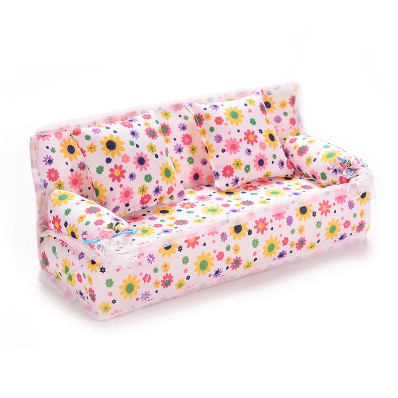 1 шт. мини-диван детская игрушка с цветочным принтом плюшевая мягкая мебель диван