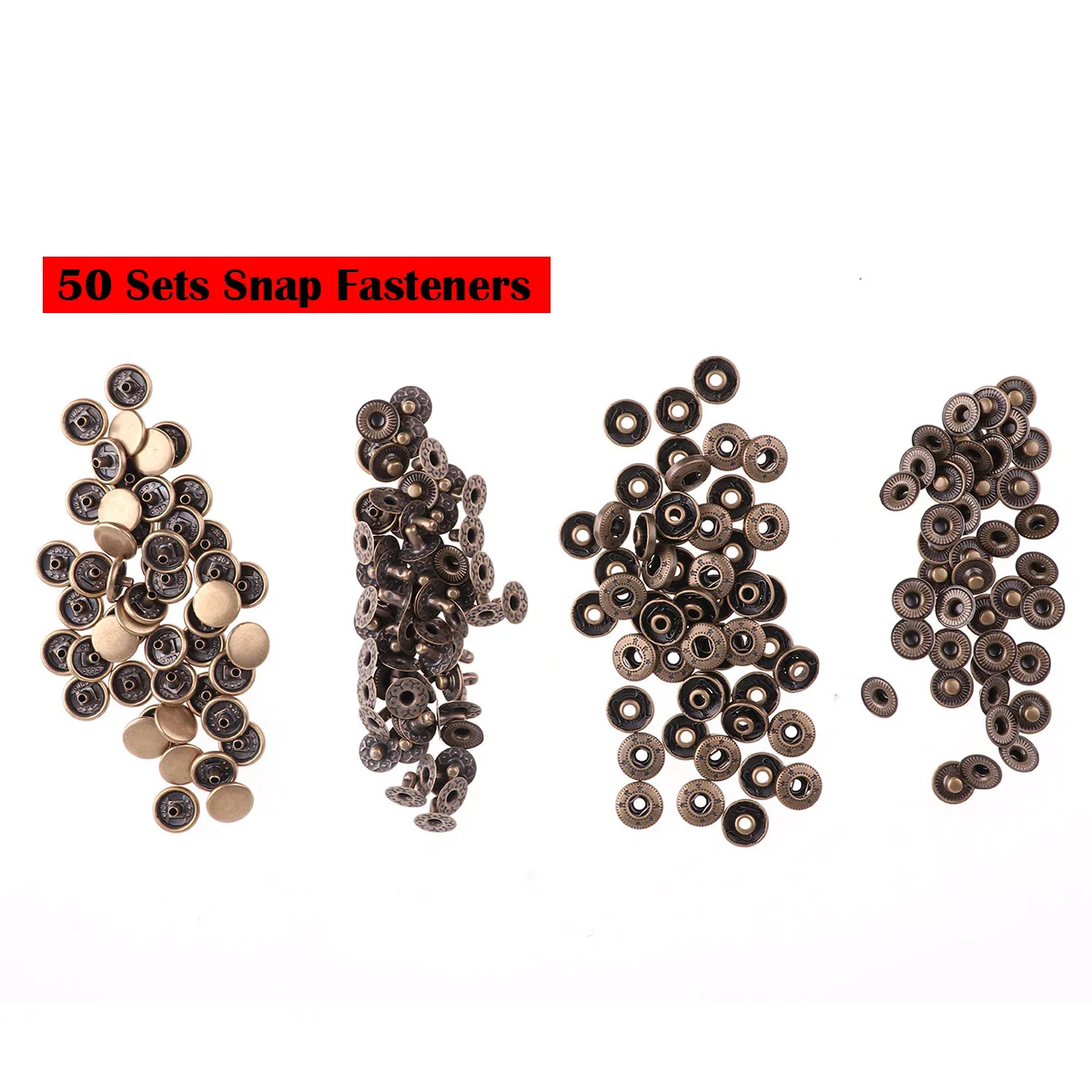 50 Sets Jeans Buttons for Clothing Metal Copper Press Stud Fastener Snap Button Jacket Leather Craft Repair Kit Sewing Accessory
50 Sets Jeans Buttons for Clothing Metal Copper Press Stud Fastener Snap Button Jacket Leather Craft Repair Kit Sewing Accessory