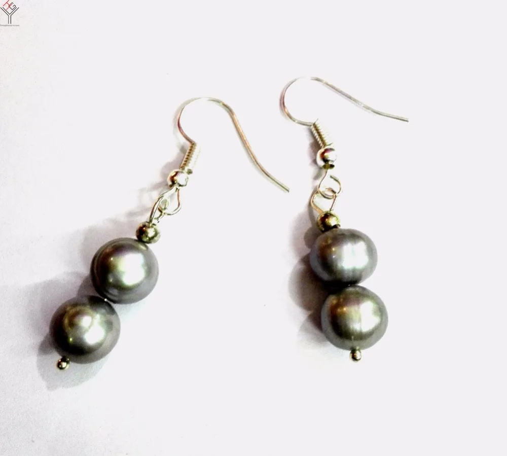 women Jewelry Earring Bright 9-10mm Gray Pearl Pearl Dangle Hook Earring Natural Freshwater pearl
women Jewelry Earring Bright 9-10mm Gray Pearl Pearl Dangle Hook Earring Natural Freshwater pearl