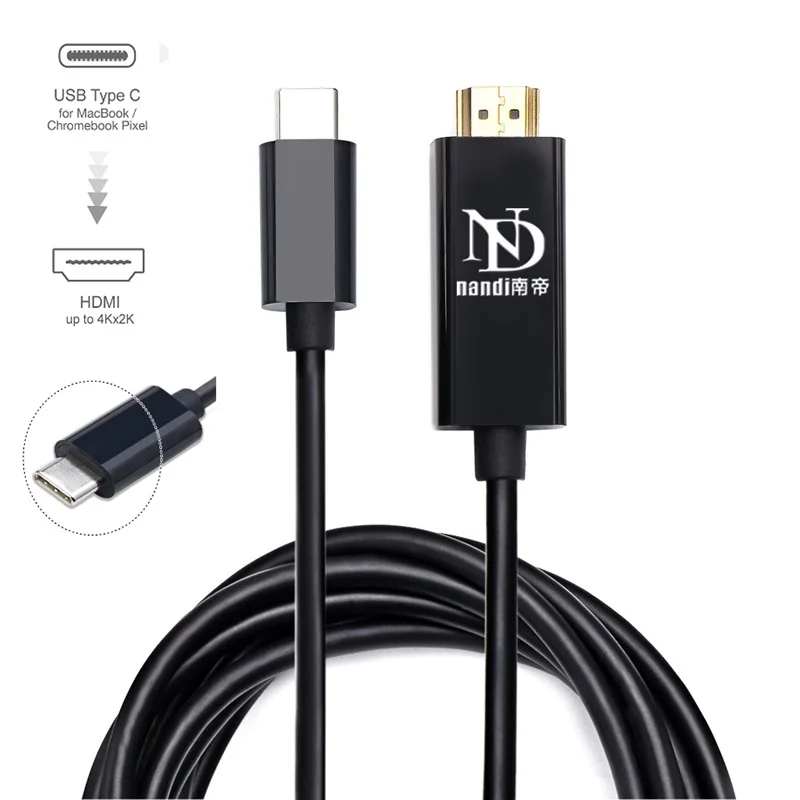 USB 3 1 C Type к HDMI 4K кабель HDTV hdmi адаптер Thunderbolt с золотом для нового Macbook компьютера|hdmi