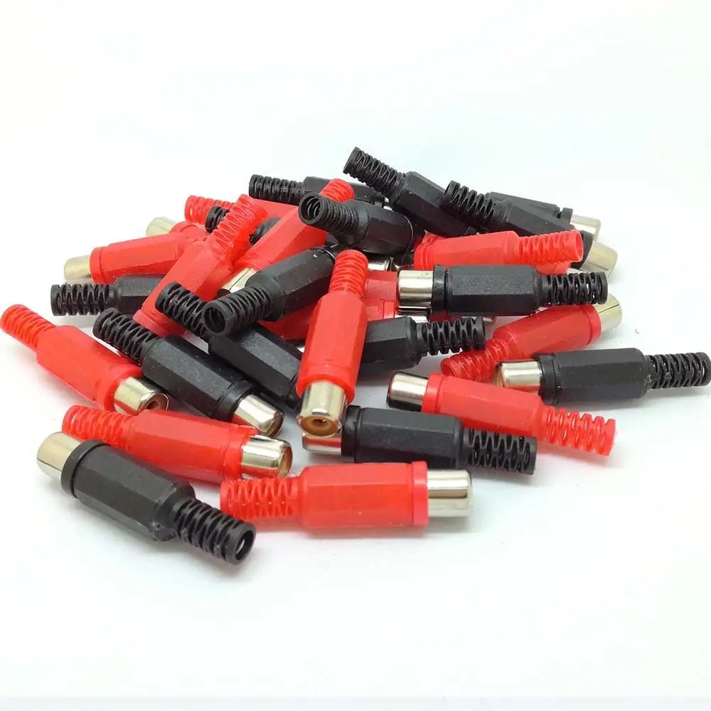 NEW lot of New Phono RCA av Female Socket Solder Termination adapter black and red
NEW lot of New Phono RCA av Female Socket Solder Termination adapter black and red