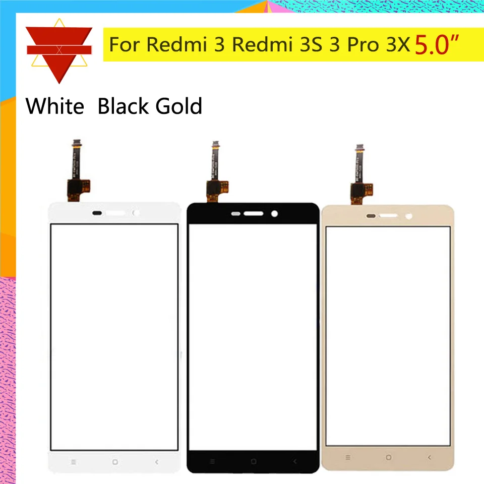 Оригинальная передняя панель Redmi 3 для Xiaomi 3S Pro 3X сенсорный экран сенсор ЖК-дисплей