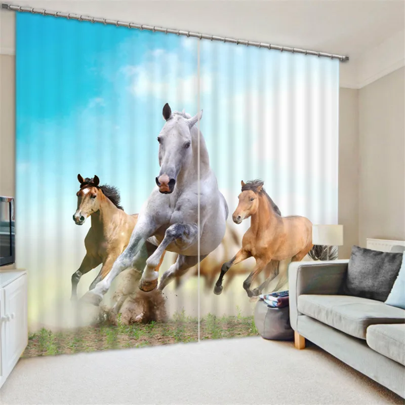2017 Modern Luxury black horse Blackout Window Curtains For Kids Bedding room Living room Hotel Drapes Cortinas
2017 Modern Luxury black horse Blackout Window Curtains For Kids Bedding room Living room Hotel Drapes Cortinas