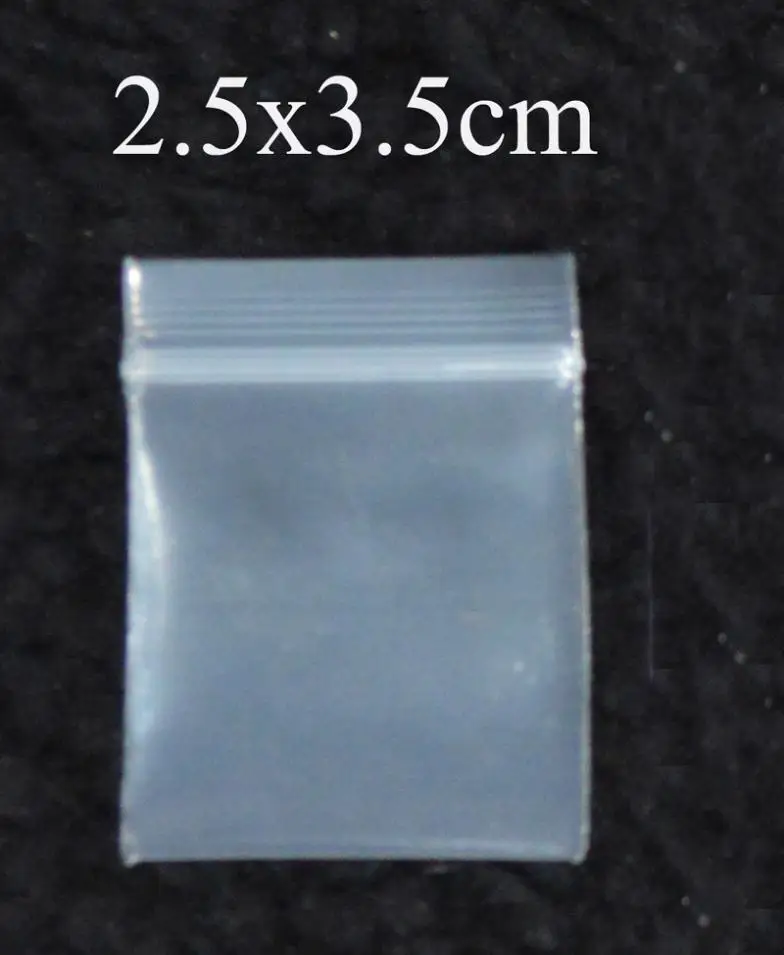 2,5x3,5 см 1000 шт./лот 1 ''x 1,4'' прозрачный маленький пластиковый пакет с застежкой-молнией
2,5x3,5 см 1000 шт./лот 1 ''x 1,4'' прозрачный маленький пластиковый пакет с застежкой-молнией