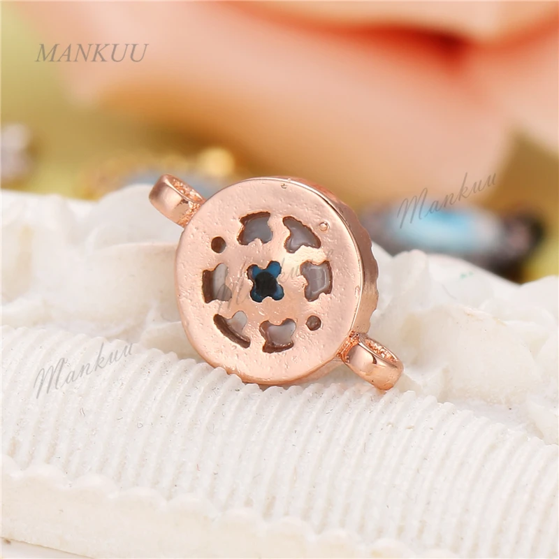 Trend Turkish Evil Eye Zircon Golds Plate Pendant CZ Micro Pave Connector Necklace Bracelet Making DIY Jewelry Finding Xmas Gift | Украшения