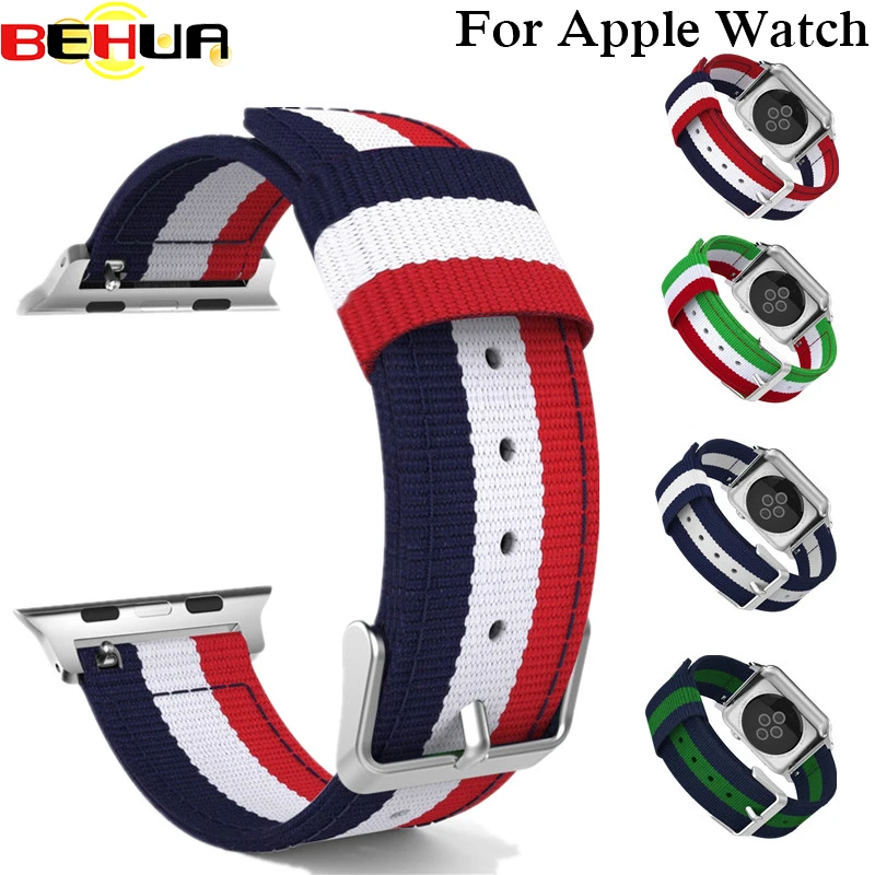 Nylon Watchband for Apple Watch Band Series 3/2/1 Sport Bracelet 42 mm 38 mm Strap For iwatch Watch Band Strap with Connector
Nylon Watchband for Apple Watch Band Series 3/2/1 Sport Bracelet 42 mm 38 mm Strap For iwatch Watch Band Strap with Connector