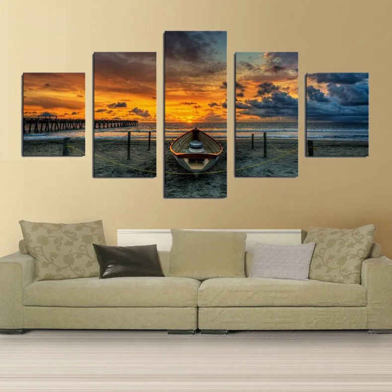 5 Piece Canvas Art Modern Printed Painting Seascape Sunrise Picture Canvas Art Home Decor Wall Pictures For Living Room Framed
5 Piece Canvas Art Modern Printed Painting Seascape Sunrise Picture Canvas Art Home Decor Wall Pictures For Living Room Framed