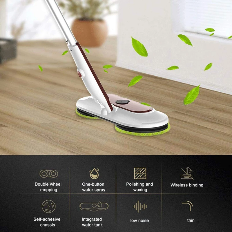Electric Water Spray Mop Wireless Multi-Function Rotary Rechargeable Floor Cleaner Scrubber Polishing Wax | Бытовая техника