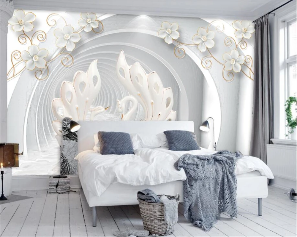 Beibehang Custom wallpapers high quality 3d wallpaper mural 3D Swan jewelry flower background wall mural wallpaper for wall 3 d
Beibehang Custom wallpapers high quality 3d wallpaper mural 3D Swan jewelry flower background wall mural wallpaper for wall 3 d