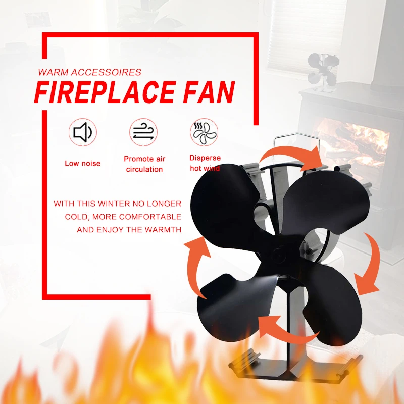 4 Blades Heat Powered Stove Fan Black/Silver/Gold + 19% Fuel Saving Stove Fan For Wood Burner/Fireplace-Eco Friendly
4 Blades Heat Powered Stove Fan Black/Silver/Gold + 19% Fuel Saving Stove Fan For Wood Burner/Fireplace-Eco Friendly
