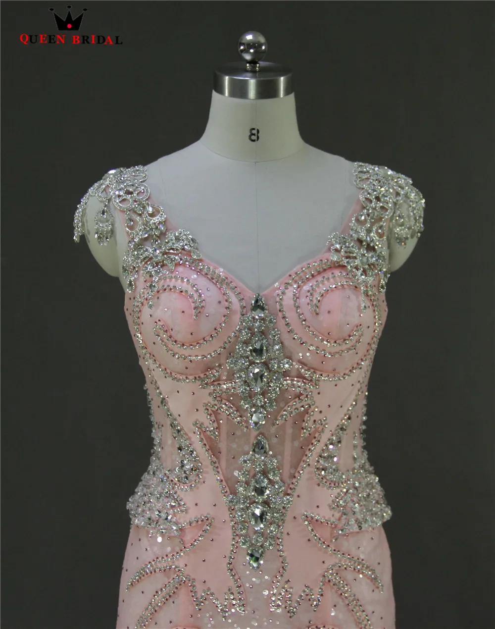 100% Real Photo Luxury Wedding Dresses Mermaid V-neck Crystal Diamond Beaded Long Pink Sexy Wedding Gown Custom Made RT12A
100% Real Photo Luxury Wedding Dresses Mermaid V-neck Crystal Diamond Beaded Long Pink Sexy Wedding Gown Custom Made RT12A