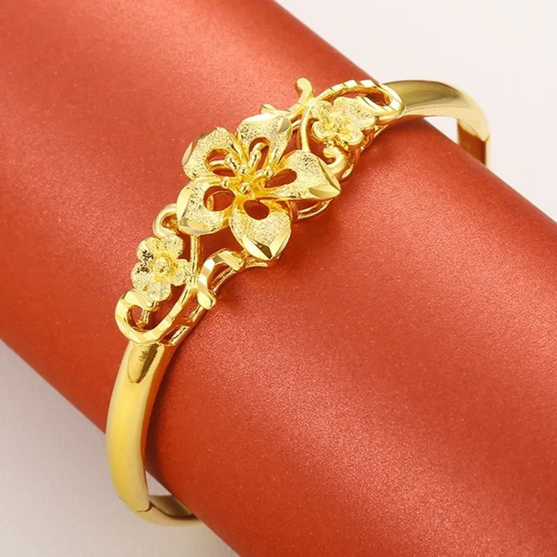 OMHXFC Wholesale European Fashion Woman Bride Party Birthday Wedding Mother Gift Vintage Flower 24KT Gold Bracelet Bangle ES167
OMHXFC Wholesale European Fashion Woman Bride Party Birthday Wedding Mother Gift Vintage Flower 24KT Gold Bracelet Bangle ES167