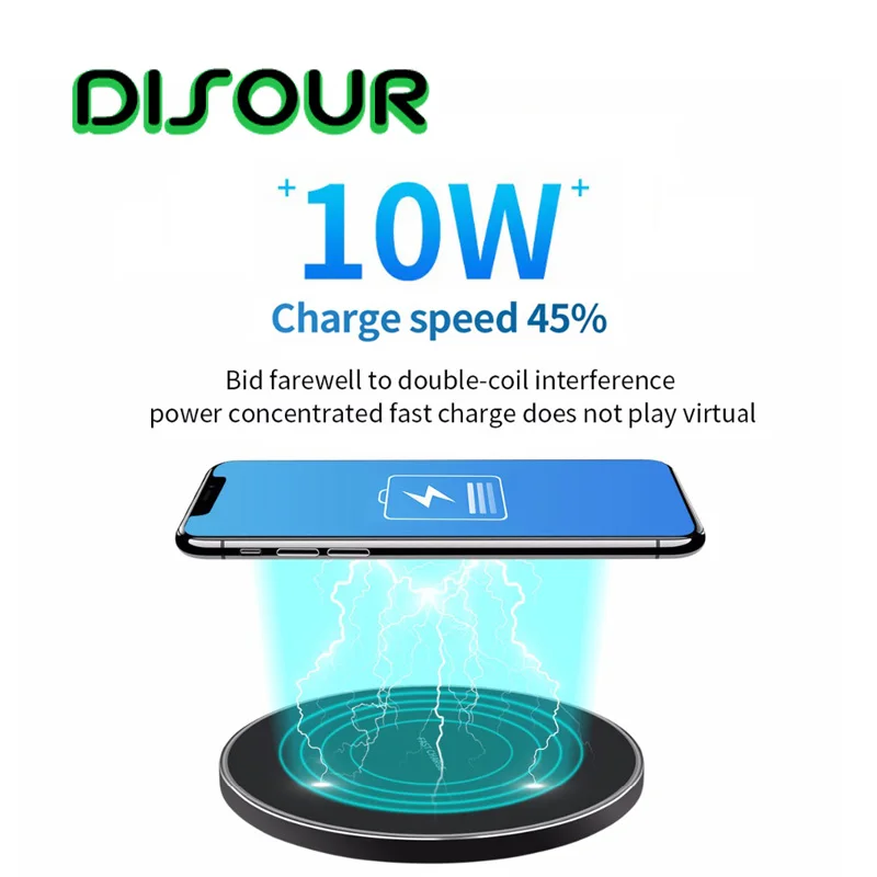 10W Fast Wireless Charger For Samsung Galaxy S10/S9+ S8 S7 Note 9 S7 Edge Qi Ultra-thin Charging Pad for iPhone XS XR X 8 Plus
10W Fast Wireless Charger For Samsung Galaxy S10/S9+ S8 S7 Note 9 S7 Edge Qi Ultra-thin Charging Pad for iPhone XS XR X 8 Plus