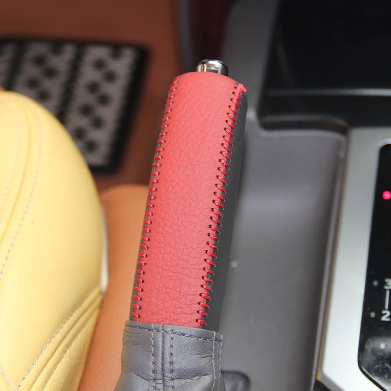 Genuine Leather Handbrake Grips for Toyota Prado Natural leather cover on the handbrake car accessories interior
Genuine Leather Handbrake Grips for Toyota Prado Natural leather cover on the handbrake car accessories interior