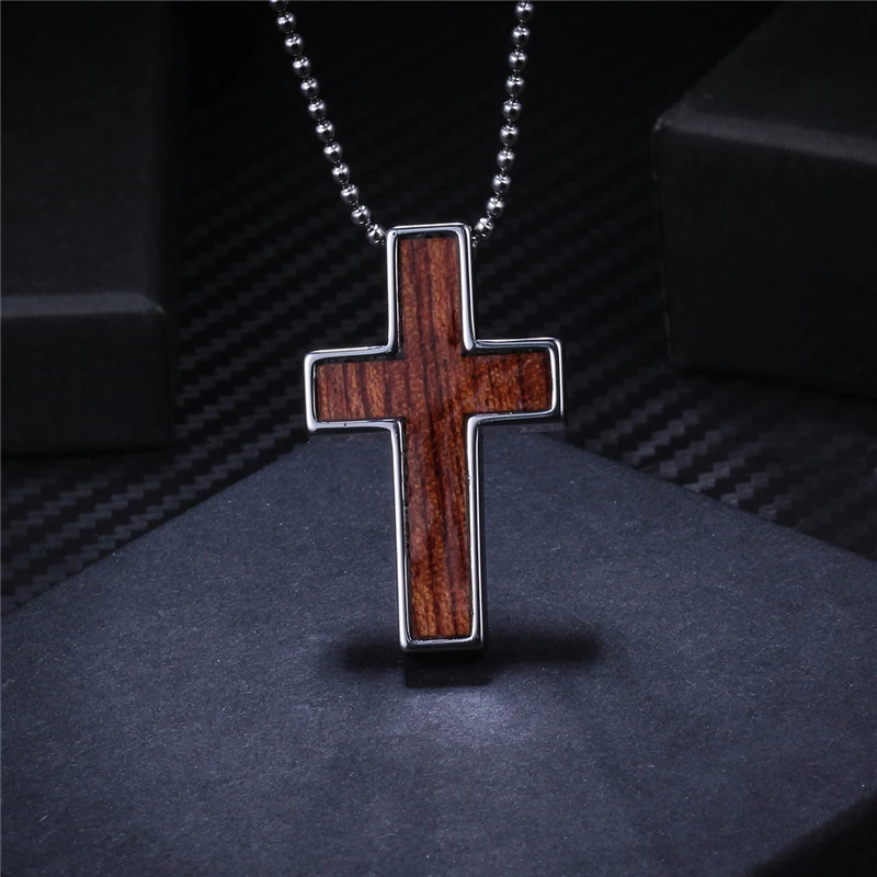 New Natural Wood Design Tungsten Cross Necklace & Pendant Christmas Gift for Men Stainless Steel Choker Chain
New Natural Wood Design Tungsten Cross Necklace & Pendant Christmas Gift for Men Stainless Steel Choker Chain