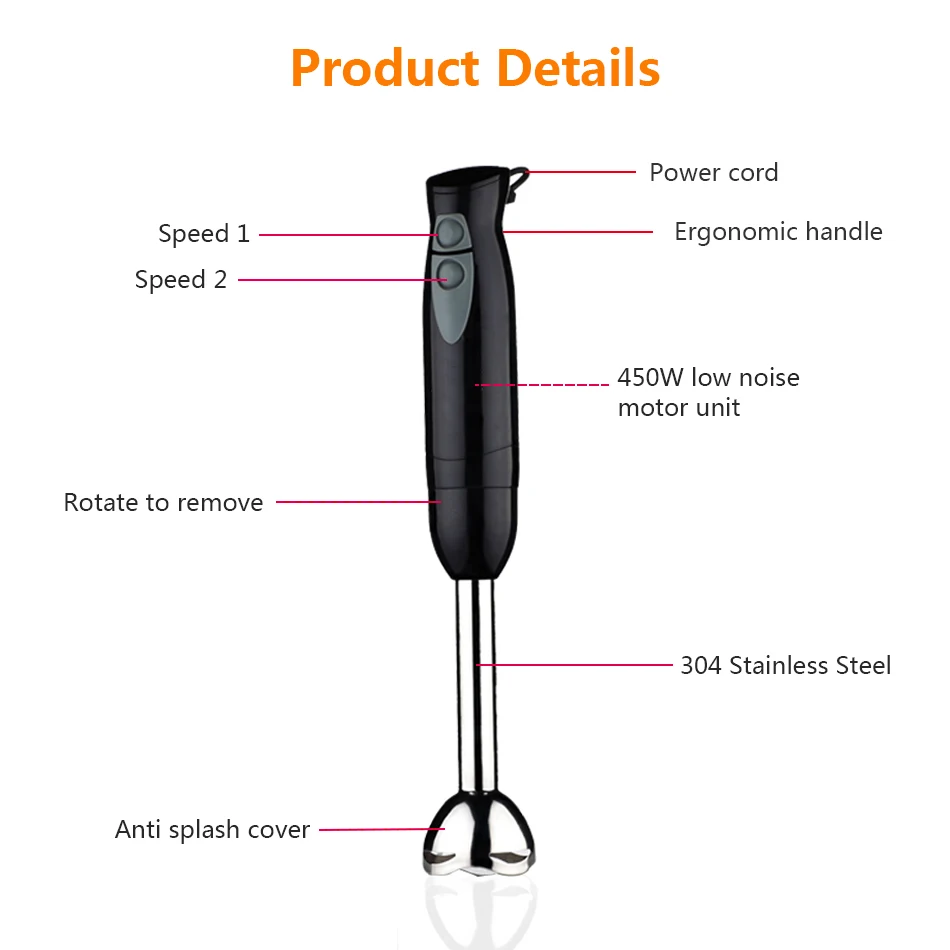 Seamoy Hand Blender 3 in 1 Portable immersion Blender for Kitchen Food Processor stick with Chopper Whisk Electric Juicer Mixer
Seamoy Hand Blender 3 in 1 Portable immersion Blender for Kitchen Food Processor stick with Chopper Whisk Electric Juicer Mixer