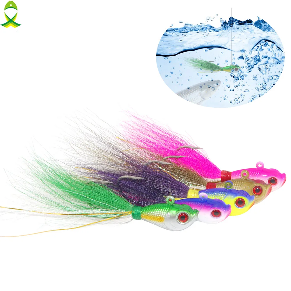 JSM 4 pcs/lot Lead Head fishing lure Hook for Ice Fishing lifelike mixed colors fish Bait Fishing Tackle with bucktail teaser
JSM 4 pcs/lot Lead Head fishing lure Hook for Ice Fishing lifelike mixed colors fish Bait Fishing Tackle with bucktail teaser