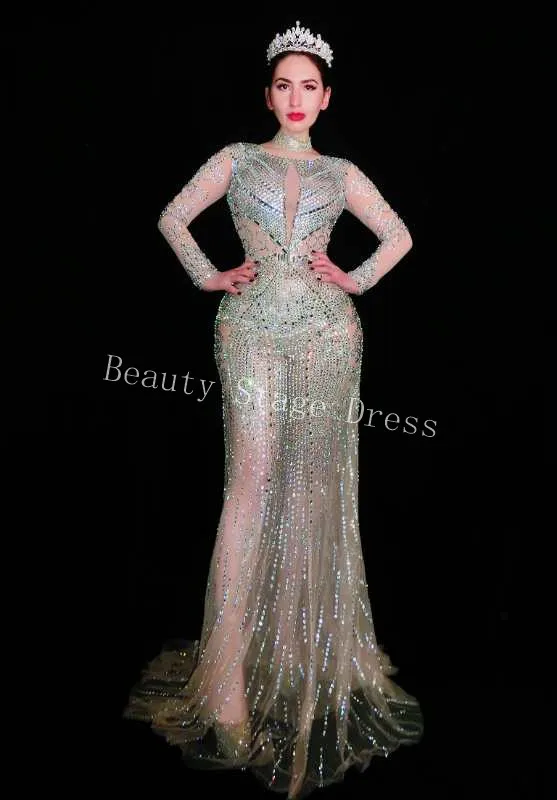 2019 New Rhinestones Fringes See Through Mesh Dress Women's Birthday Party Celebrate Dress Bar Nightclub Women Dance Dress
2019 New Rhinestones Fringes See Through Mesh Dress Women's Birthday Party Celebrate Dress Bar Nightclub Women Dance Dress