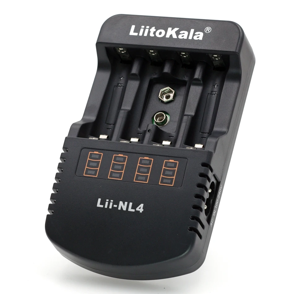 2017 новое многофункциональное зарядное устройство Liitokala Lii-NL4 1 48 V 5 Ni-MH AA/AAA 9V DC: 12V 1A AC