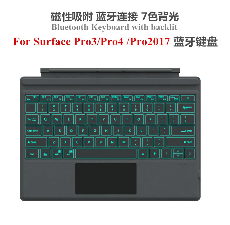 Luxury Advanced Keybaord for Microsoft Surface Pro 4 / Pro 3,Slim Backlits Wireless Bluetooth Case with Trackpad+750mAh Battery
Luxury Advanced Keybaord for Microsoft Surface Pro 4 / Pro 3,Slim Backlits Wireless Bluetooth Case with Trackpad+750mAh Battery
