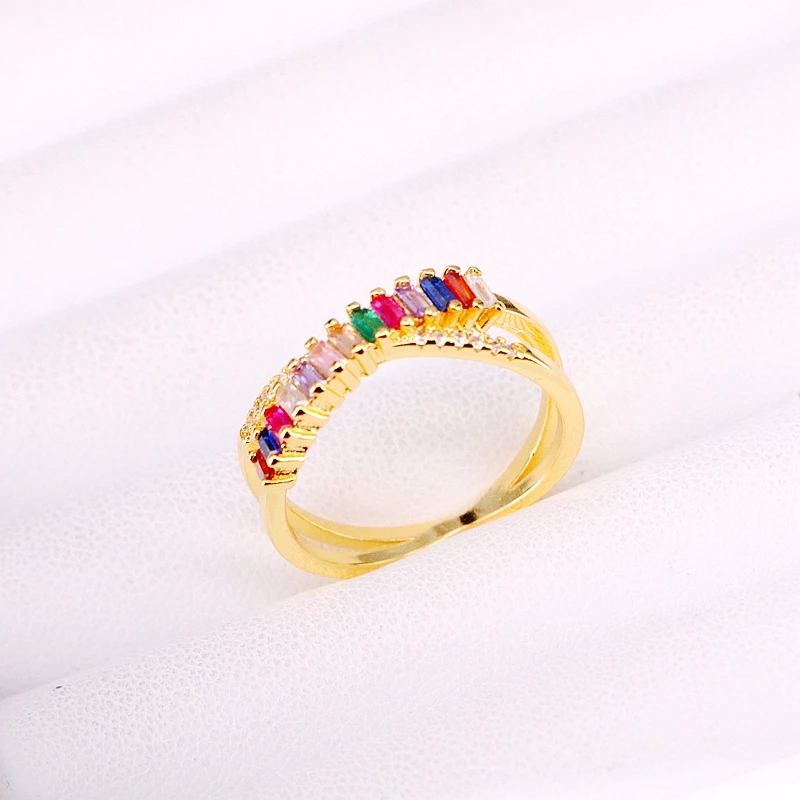 3PCS, Gold Color Top Quality Colorful Micro Pave Zirconia Rainbow Jewelry Simple Band Rings
3PCS, Gold Color Top Quality Colorful Micro Pave Zirconia Rainbow Jewelry Simple Band Rings