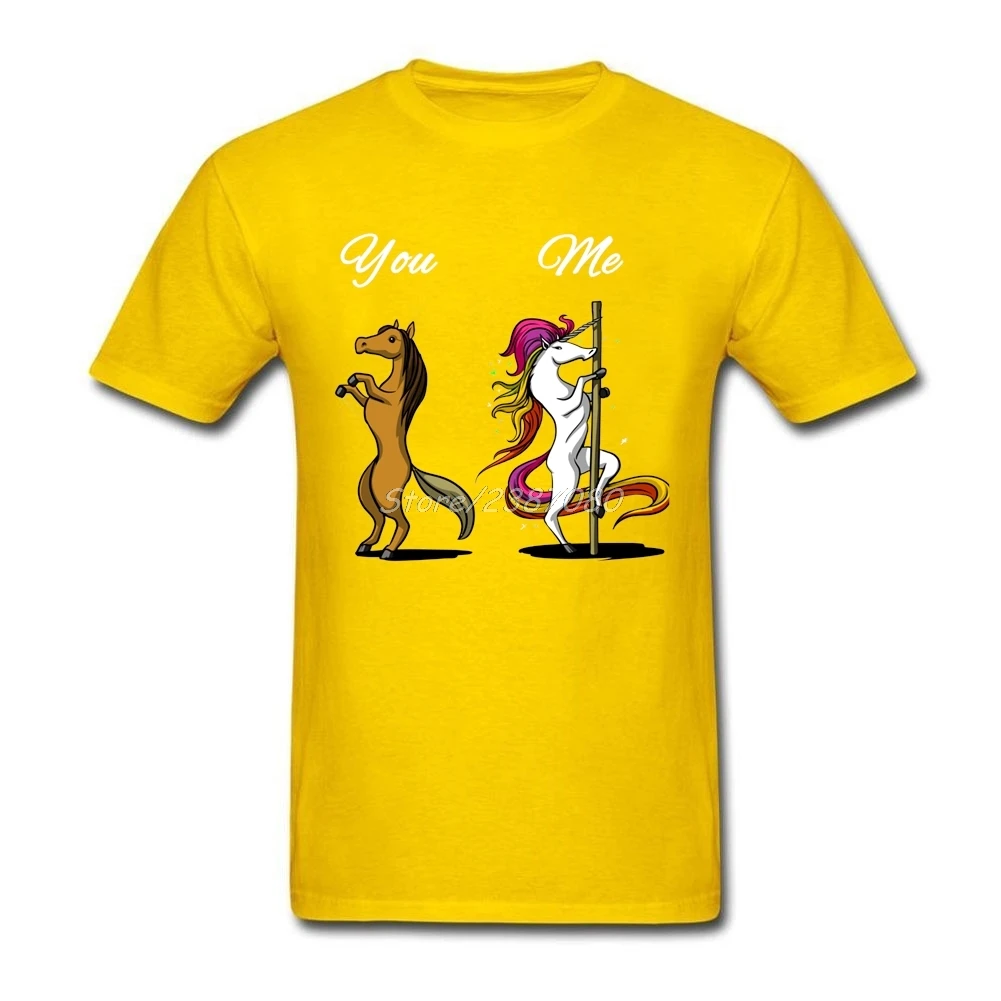 Unicorn Pole Dancing Funny You Me Rainbow T Shirt Plus Size Short Sleeve T-shirt Men Pp Cotton Crewneck Mens Shirts | Мужская одежда