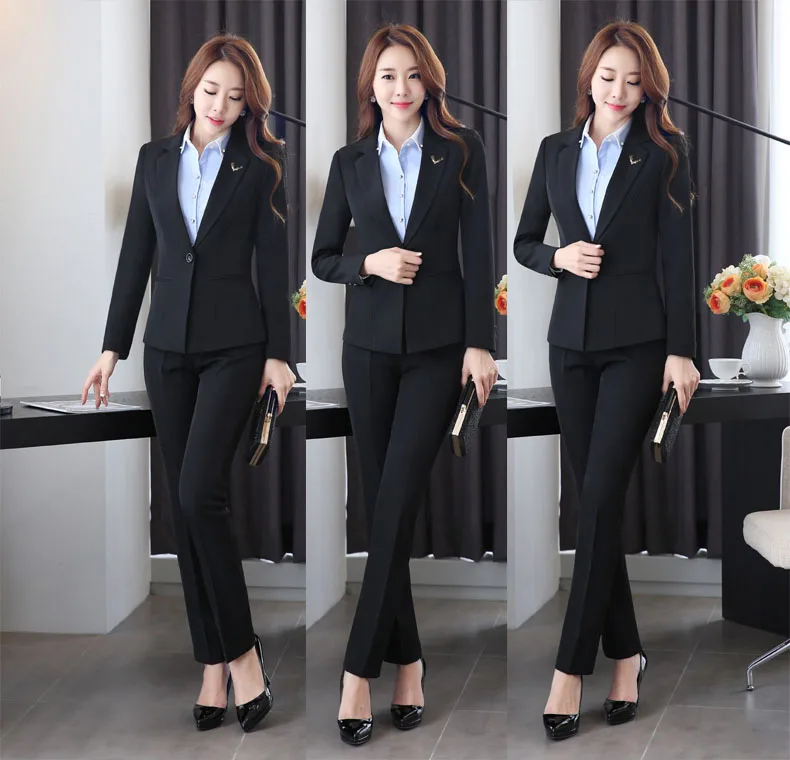 Novelty Autumn Winter Professional Formal Uniform Design Pantsuits Office Work Wear Jackets And Pants Pantsuits Trousers Set
Novelty Autumn Winter Professional Formal Uniform Design Pantsuits Office Work Wear Jackets And Pants Pantsuits Trousers Set