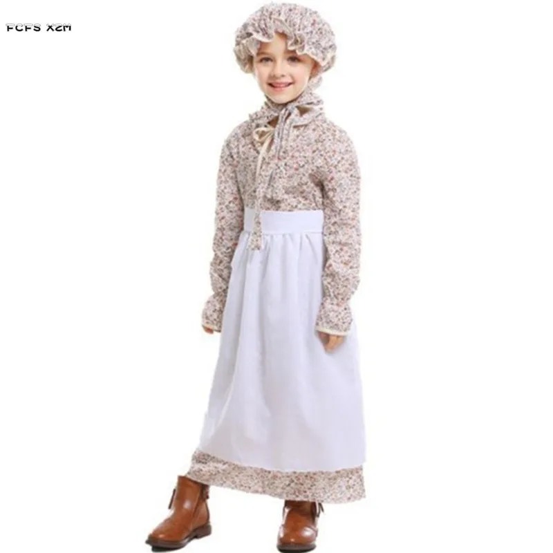 S-XL Medieval Girls Halloween Farmer woman Costumes Kids Countrywoman Maid Cosplay Carnival Purim party Stage play party dress
S-XL Medieval Girls Halloween Farmer woman Costumes Kids Countrywoman Maid Cosplay Carnival Purim party Stage play party dress