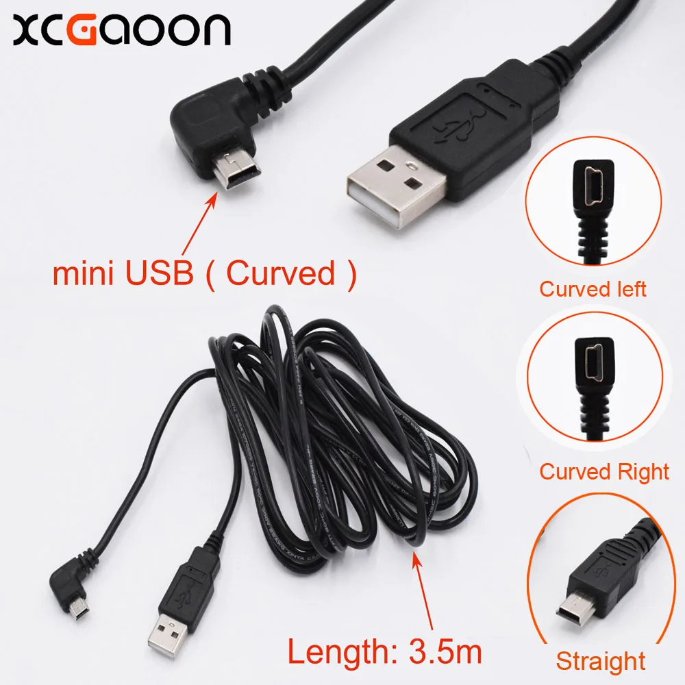 XCGaoon New Car Charging curved mini USB Cable for Car DVR Camera Video Recorder / GPS / PAD etc, Cable lengh 3.5m ( 11.48ft )
XCGaoon New Car Charging curved mini USB Cable for Car DVR Camera Video Recorder / GPS / PAD etc, Cable lengh 3.5m ( 11.48ft )