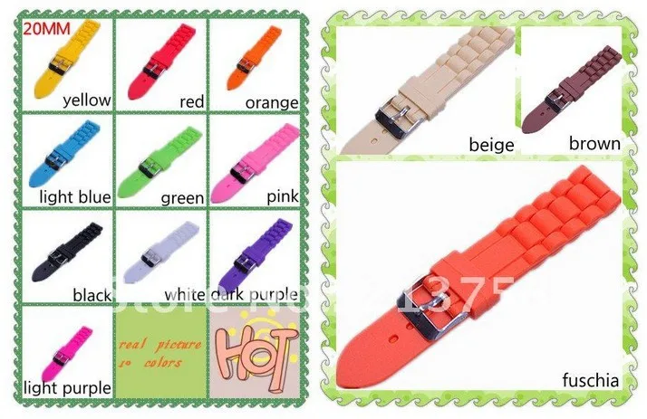 Best price------Wholesale Lots 40pcs 20mm Rubber Watch Bands 13colors available---Top Quality -3141
Best price------Wholesale Lots 40pcs 20mm Rubber Watch Bands 13colors available---Top Quality -3141