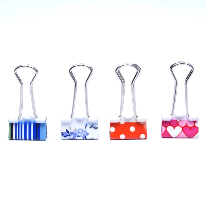4pcs Mini Metal Binder Clips Fresh Style Printed Paper Clip Small School Office Binding Supplies Durable
4pcs Mini Metal Binder Clips Fresh Style Printed Paper Clip Small School Office Binding Supplies Durable