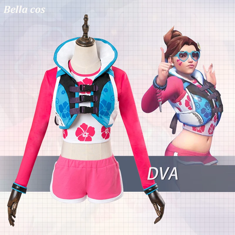 Новая игра OW DVA Косплей Костюм Hana Song dva Wave Breaker Waveracer surfers униформа + аксессуары