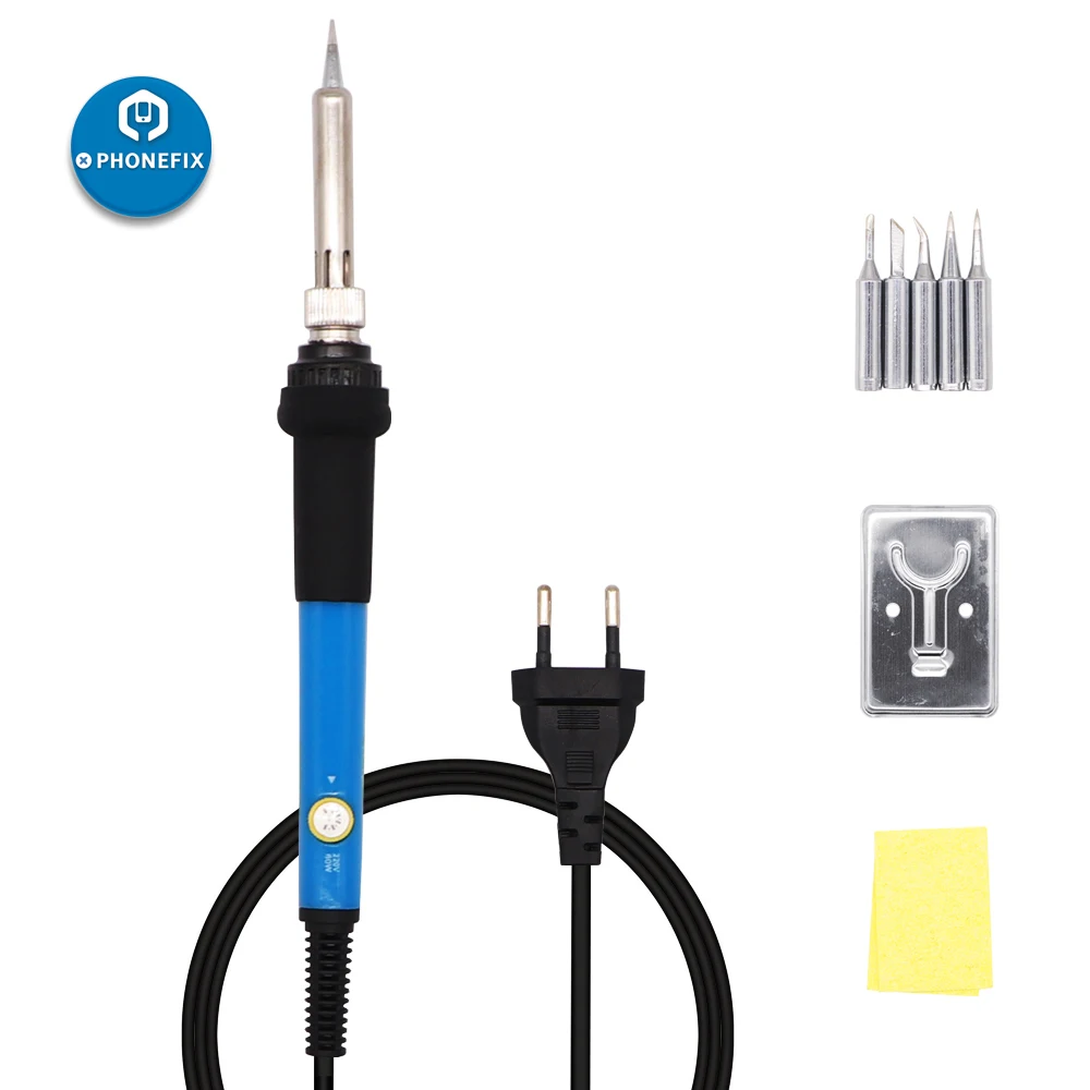 60W Electric Soldering Iron Handle Adjustable Temperature Solder Iron Heat Pencil Mobile Phone Motherboard Repair Tool
60W Electric Soldering Iron Handle Adjustable Temperature Solder Iron Heat Pencil Mobile Phone Motherboard Repair Tool