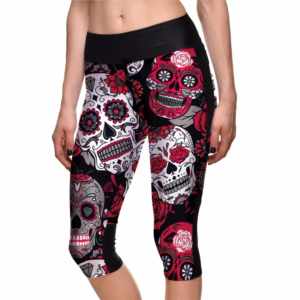 Women Summer 3D Skull Cross Print Leggings High Waist Capris Lady's Fitness Workout Wear Fashion Pants Puls Size 4XL 8Cols
Women Summer 3D Skull Cross Print Leggings High Waist Capris Lady's Fitness Workout Wear Fashion Pants Puls Size 4XL 8Cols