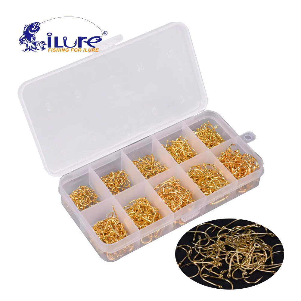 iLure 500 pcs/box High Carbon Steel Fishing Hooks Size # 3- # 12 Fishing Hooks Pack Carp Fishing Tackle Fishhooks Accessories
iLure 500 pcs/box High Carbon Steel Fishing Hooks Size # 3- # 12 Fishing Hooks Pack Carp Fishing Tackle Fishhooks Accessories