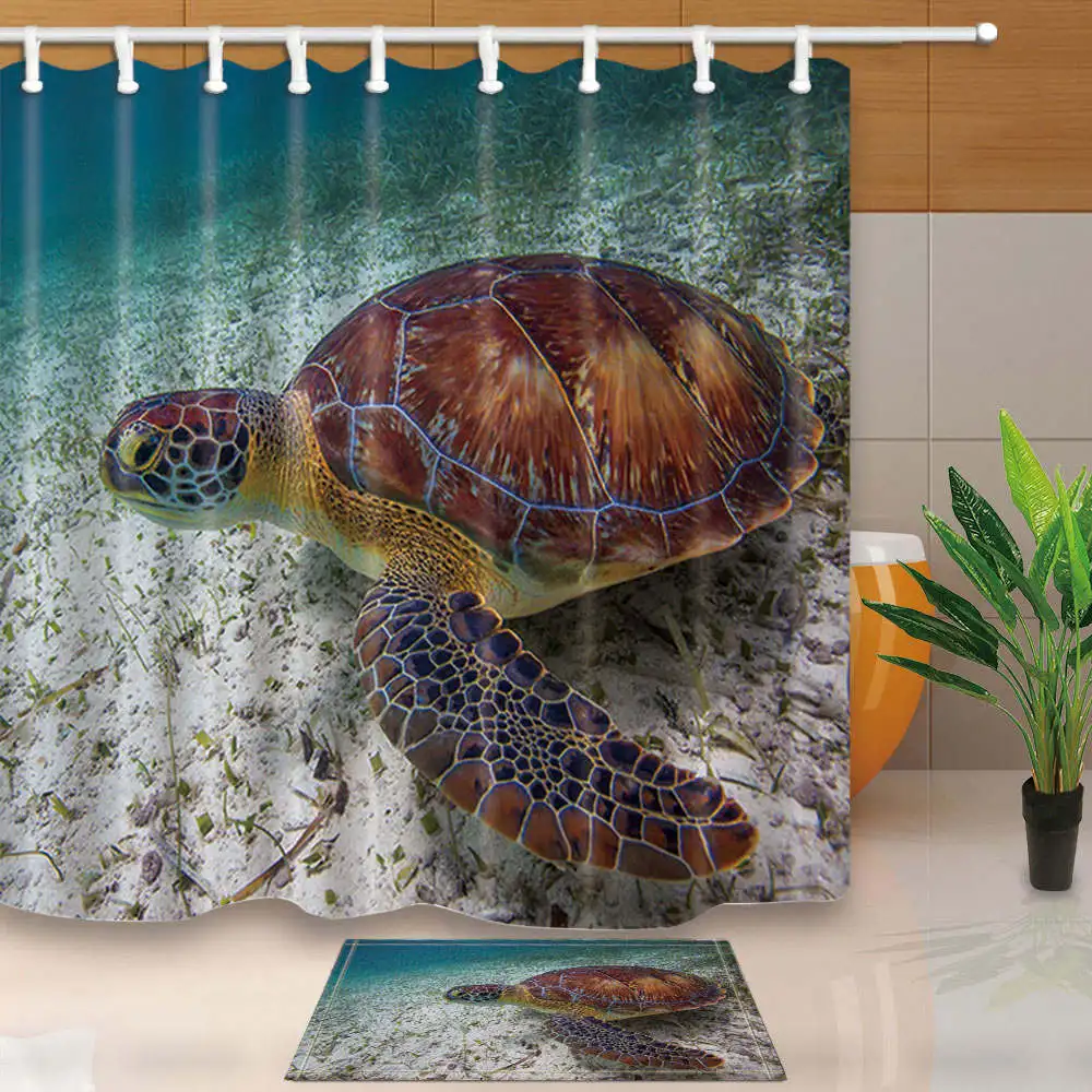 Seafloor Tortoise 3D Painting Eco-friendly Polyester Waterproof Bathroom Shower Curtain Washable Bath Decor Shower Curtains
Seafloor Tortoise 3D Painting Eco-friendly Polyester Waterproof Bathroom Shower Curtain Washable Bath Decor Shower Curtains