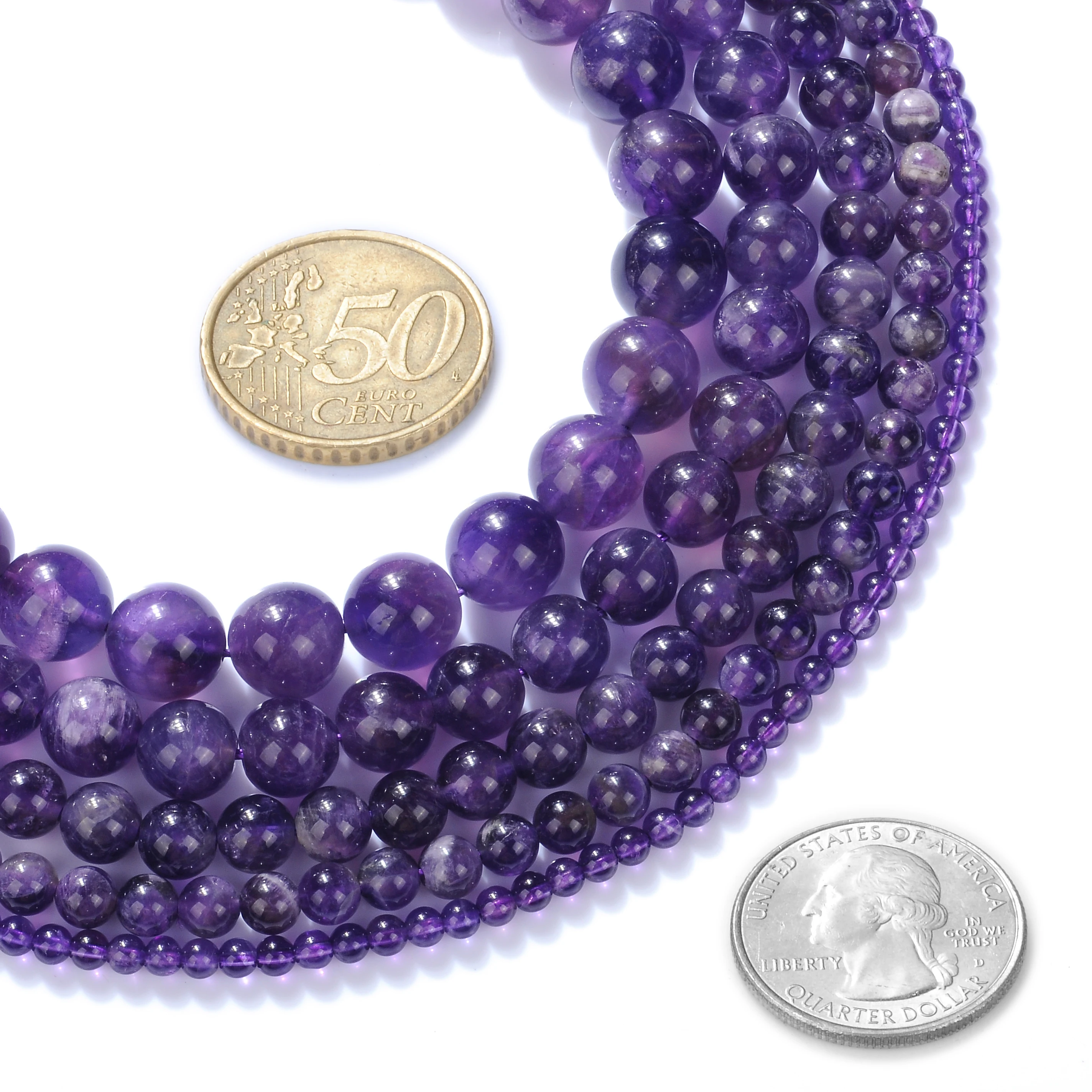 AAAA Quality Natural Purple Crystal Amethysts Round Loose Stone Ball Beads 15" Strand 2-14mm for DIY Jewelry Making bracelet
AAAA Quality Natural Purple Crystal Amethysts Round Loose Stone Ball Beads 15" Strand 2-14mm for DIY Jewelry Making bracelet