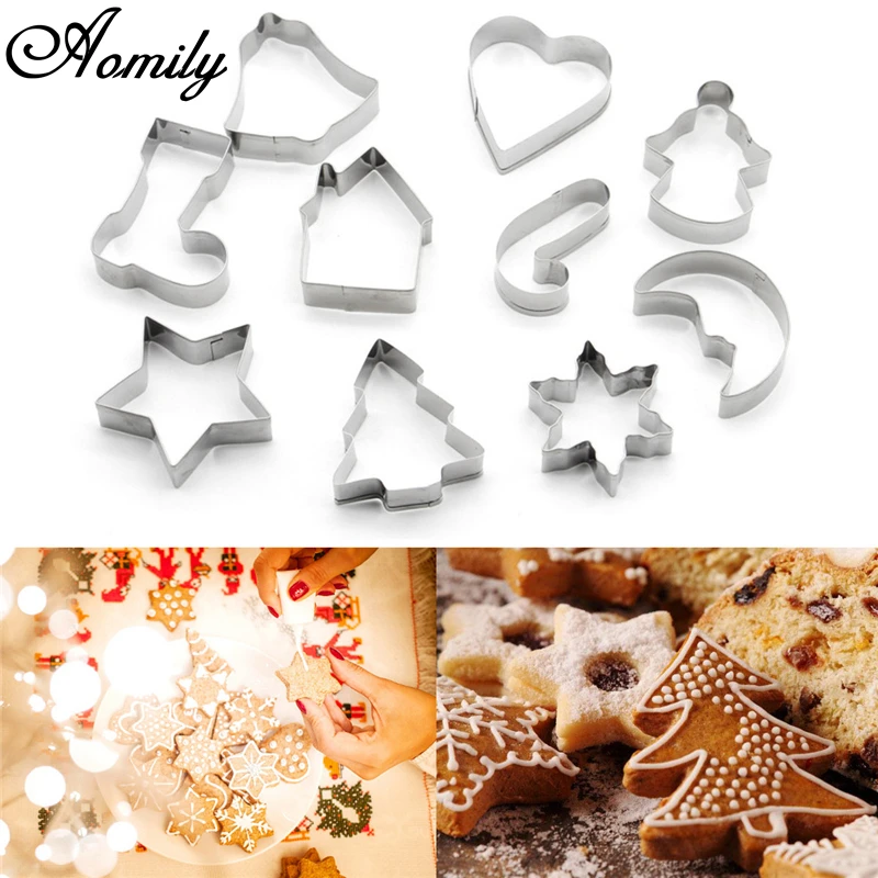 Aomily 10pcs Christmas Tree Cookies Cutter Set Cake Fondant Mold Chocolate Mousse Mould Baking Decorating Tools Navidad Party
Aomily 10pcs Christmas Tree Cookies Cutter Set Cake Fondant Mold Chocolate Mousse Mould Baking Decorating Tools Navidad Party
