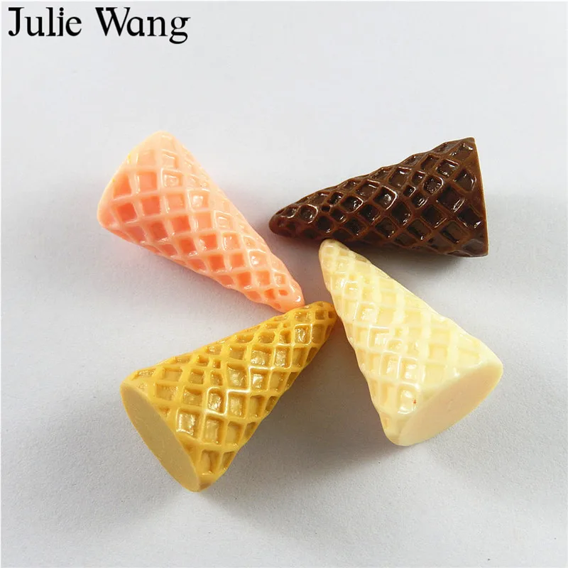 10 шт. подвески Julie Wang в виде конуса мороженого 4 цвета|charm pendant|ice cream cone charmpendant jewelry