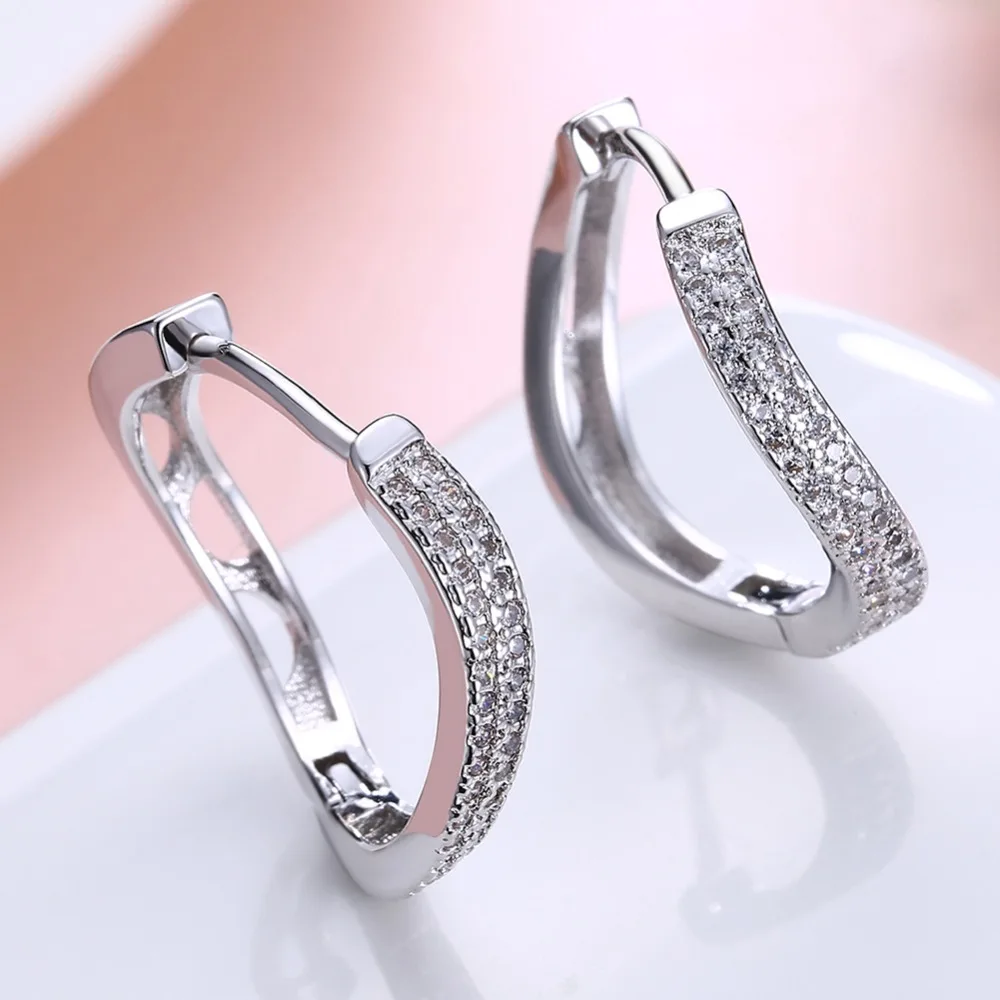 Pure Silver 925 Earrings for Women AAA Zirconia Hoop Earing Wedding Bridal Jewelry Accessories Brincos Birthday Gifts Bijoux
Pure Silver 925 Earrings for Women AAA Zirconia Hoop Earing Wedding Bridal Jewelry Accessories Brincos Birthday Gifts Bijoux