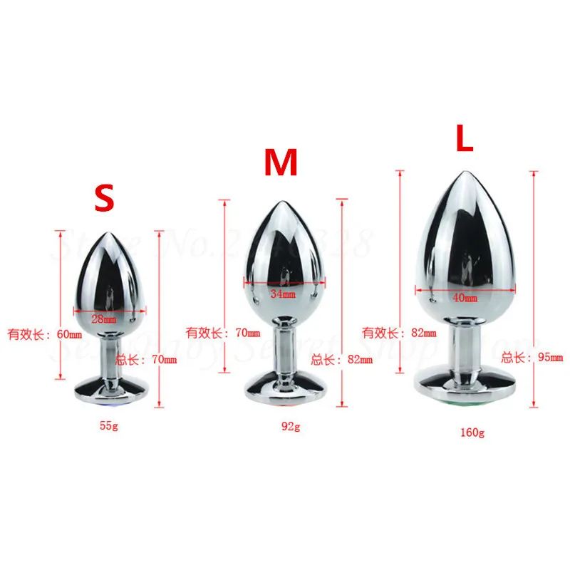 Анальная пробка для мужчин металлическая из нержавеющей стали 95 х 40 мм с