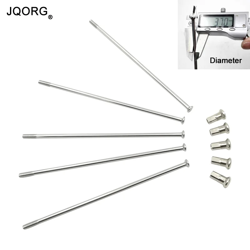 JQORG 8G Diameter 3.70 mm Spokes Straight Pull / Head Motorcycle Spokes 304 Stainless Steel Equal Diameter Motorcycle Steel Wire
JQORG 8G Diameter 3.70 mm Spokes Straight Pull / Head Motorcycle Spokes 304 Stainless Steel Equal Diameter Motorcycle Steel Wire