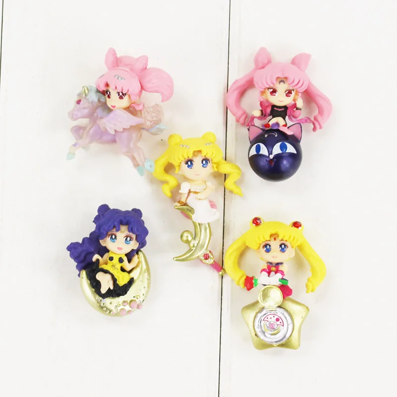 5 шт./лот 4 см ChibiUsa Tsukino Usagi популярная японская аниме фигурка модель игрушка|model