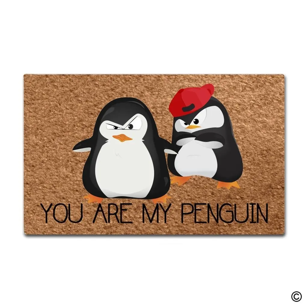 Входной коврик Забавный дверной Придверный You Are My Penguin наружный внутренний