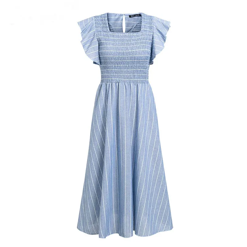 ZOGAA Vintage Striped Women Long Dress RuffleS Linen Blue Elegant Summer Dress 2019 Casual Cotton Fashion Female Beach Vestidos
ZOGAA Vintage Striped Women Long Dress RuffleS Linen Blue Elegant Summer Dress 2019 Casual Cotton Fashion Female Beach Vestidos