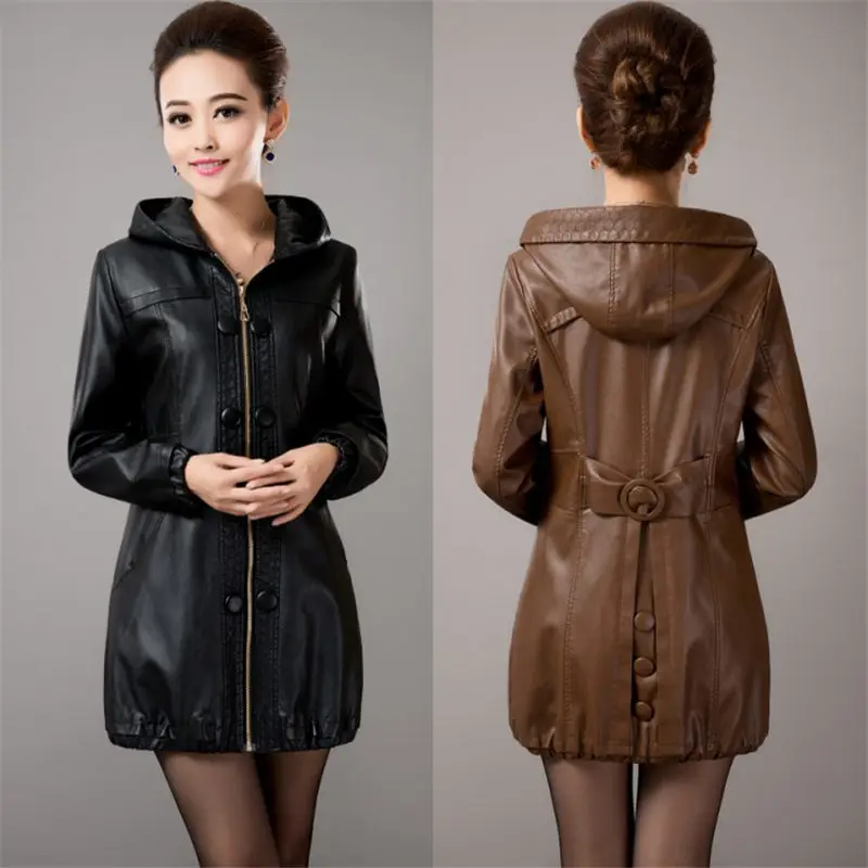 5XL 2022 Fashion Middle-aged Leather Coats Women's Clothing Spring Autumn Long Slim PU Leather Jacket A1267
5XL 2022 Fashion Middle-aged Leather Coats Women's Clothing Spring Autumn Long Slim PU Leather Jacket A1267