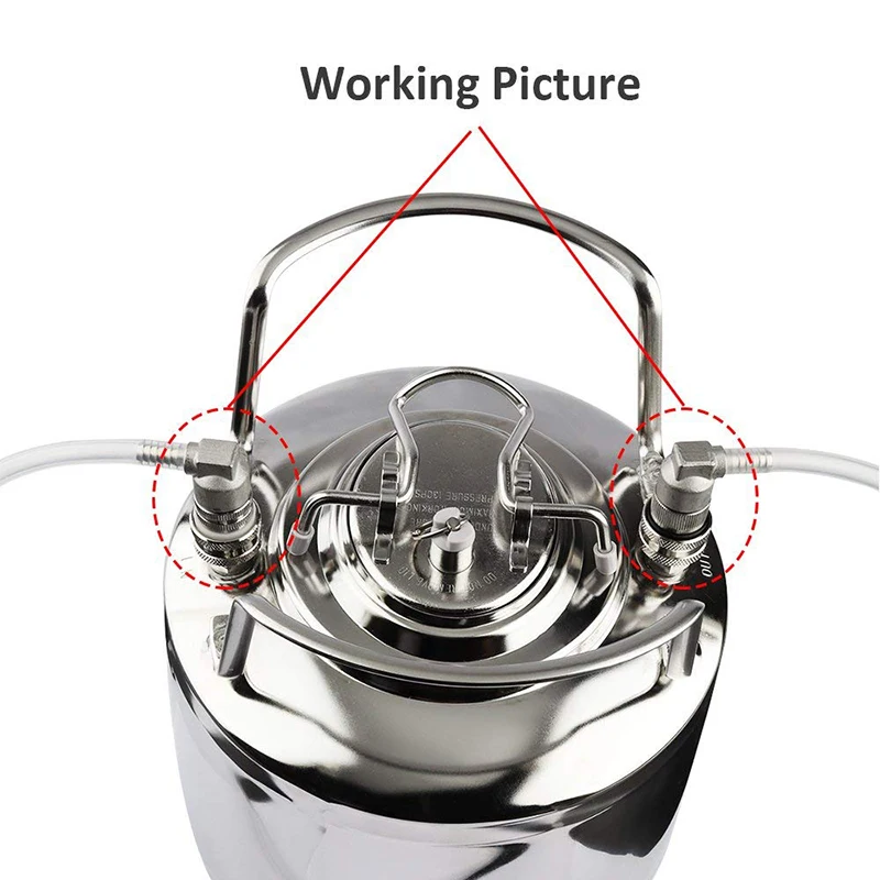 Stainless Steel Ball Lock Diconnect,Homebrew Corny Keg Connector Beer Keg Gas/Liquid 1/4'' Barb Beer Dispenser Bar Tools
Stainless Steel Ball Lock Diconnect,Homebrew Corny Keg Connector Beer Keg Gas/Liquid 1/4'' Barb Beer Dispenser Bar Tools
