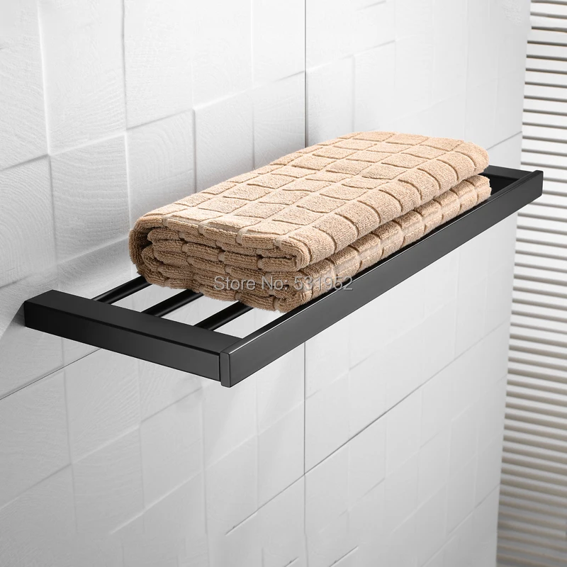 Matte Black Square Bathroom Bath Towel Rack Wall Mounted Towel Holder Hanger Rod Bath Hardware Accessories 24-Inch Length
Matte Black Square Bathroom Bath Towel Rack Wall Mounted Towel Holder Hanger Rod Bath Hardware Accessories 24-Inch Length